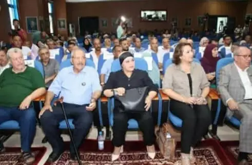 محمد معروف يحضر التجمع الشعبي للأمين العام للتجمع الوطني الديمقراطي مصطفى ياحي بعين تموشنت