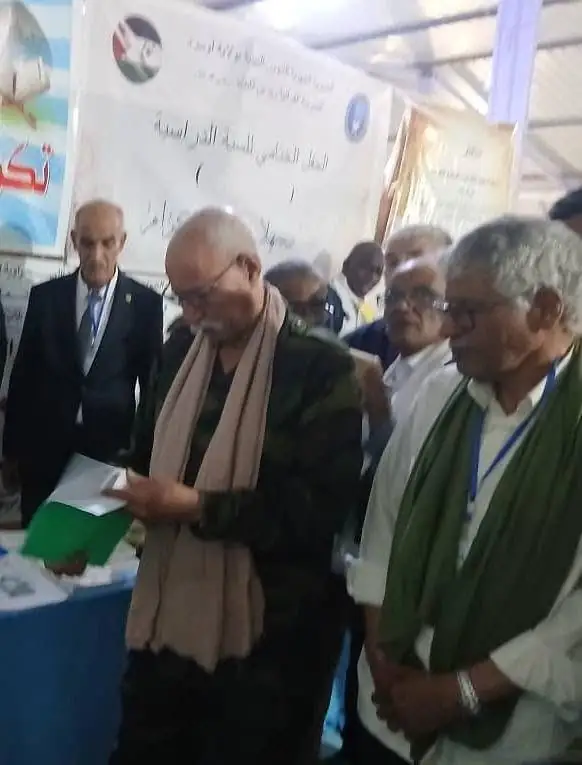 رئيس تكتل الحصن المتين يلتقي الرئيس الصحراوي إبراهيم غالي في معرض الجمهورية الصحراوية