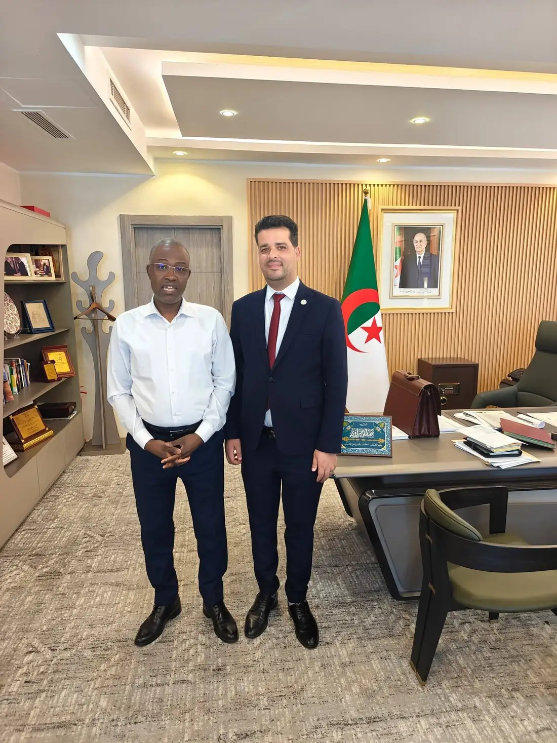 Hisn Al-Mateen Bloc wilaya delegate Mohamed Boughalia meets Youth Minister Mustapha Hidaoui